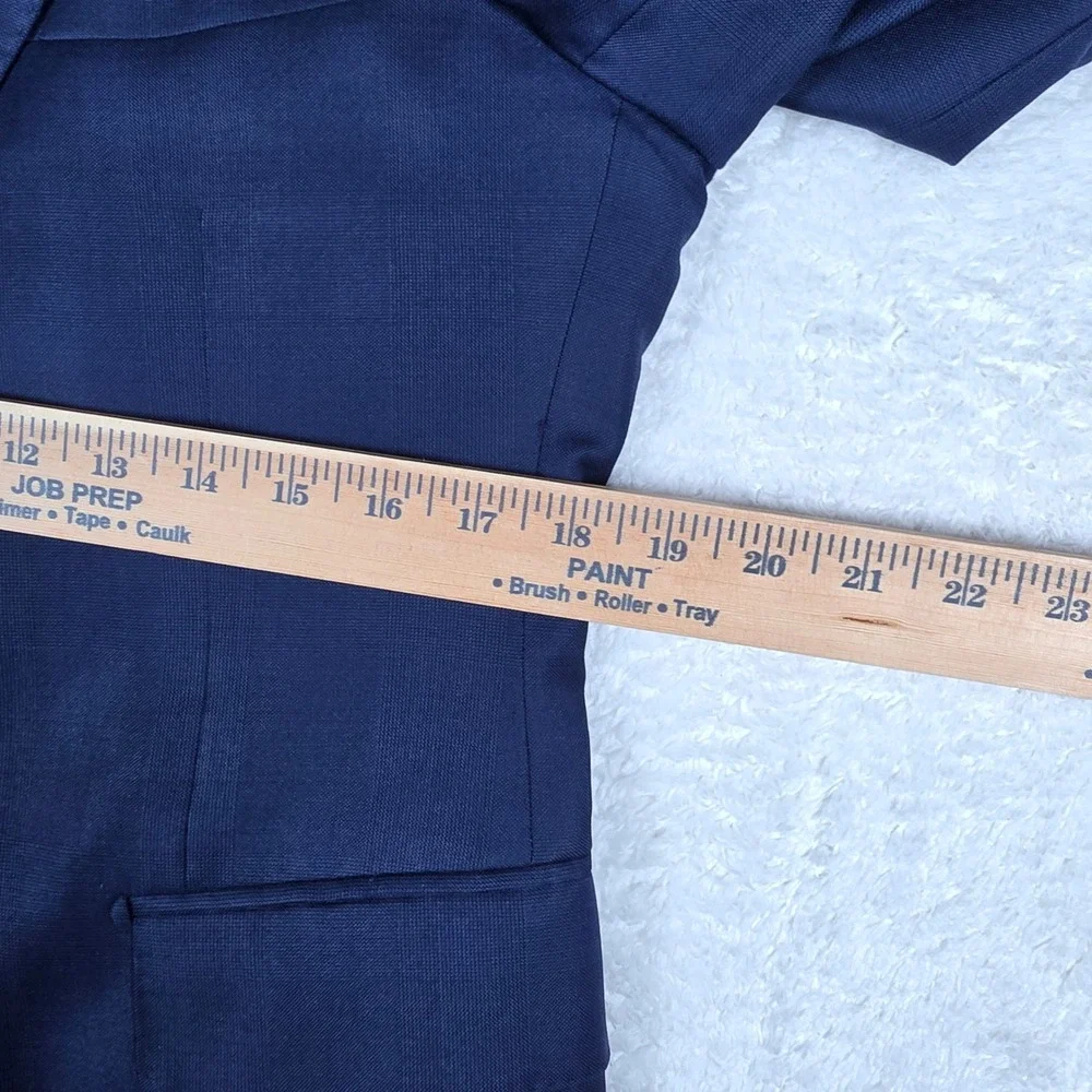Suitsupply Havana Mens 38S Blue Wool Vitale Barberis Canonico L/S Button Up